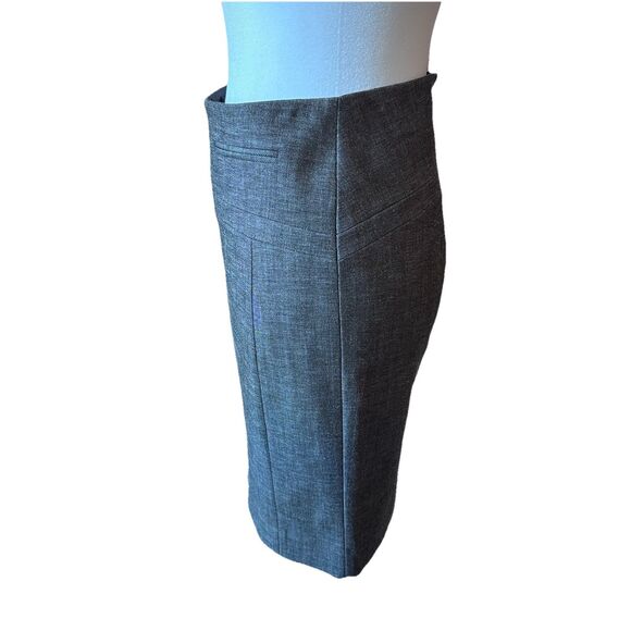 EXPRESS Tweed Knit Straight Pencil Skirt, Gray - Women's Size 00 work wear - Picture 3 of 7